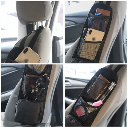 Seat Side Organizer, Storage Bag, Phone Holder, Mesh Pocket For All Front Passenger Car Seats For Cars, Trucks - Image 4