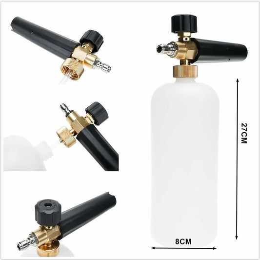Car Foam Cannon, 1L Foam Lance For High Pressure Washer, Brass Parts, Adjustable Concentration, Adjustable Spray Range - Image 2
