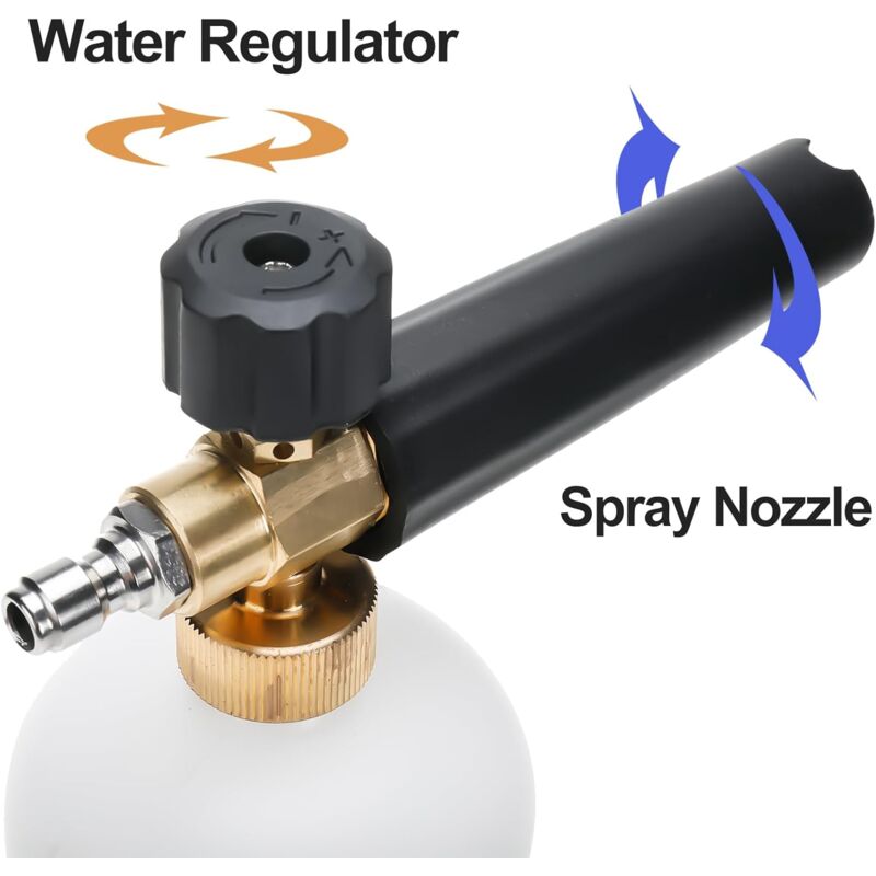 Car Foam Cannon, 1L Foam Lance For High Pressure Washer, Brass Parts, Adjustable Concentration, Adjustable Spray Range - Image 3