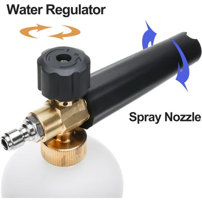 Car Foam Cannon, 1L Foam Lance For High Pressure Washer, Brass Parts, Adjustable Concentration, Adjustable Spray Range - Image 3