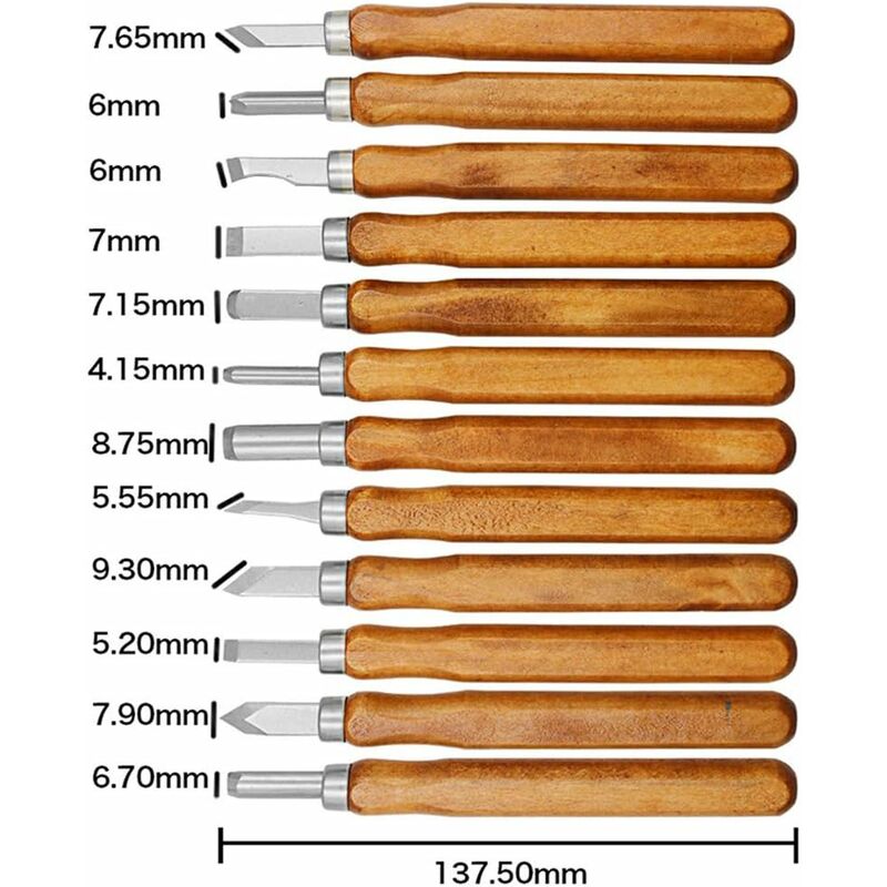 12 pcs Wood Carving Tool Kit - Professional Carving Chisels Knife Handle Carving Sculptures Expert Carpenter Beginners - Image 2