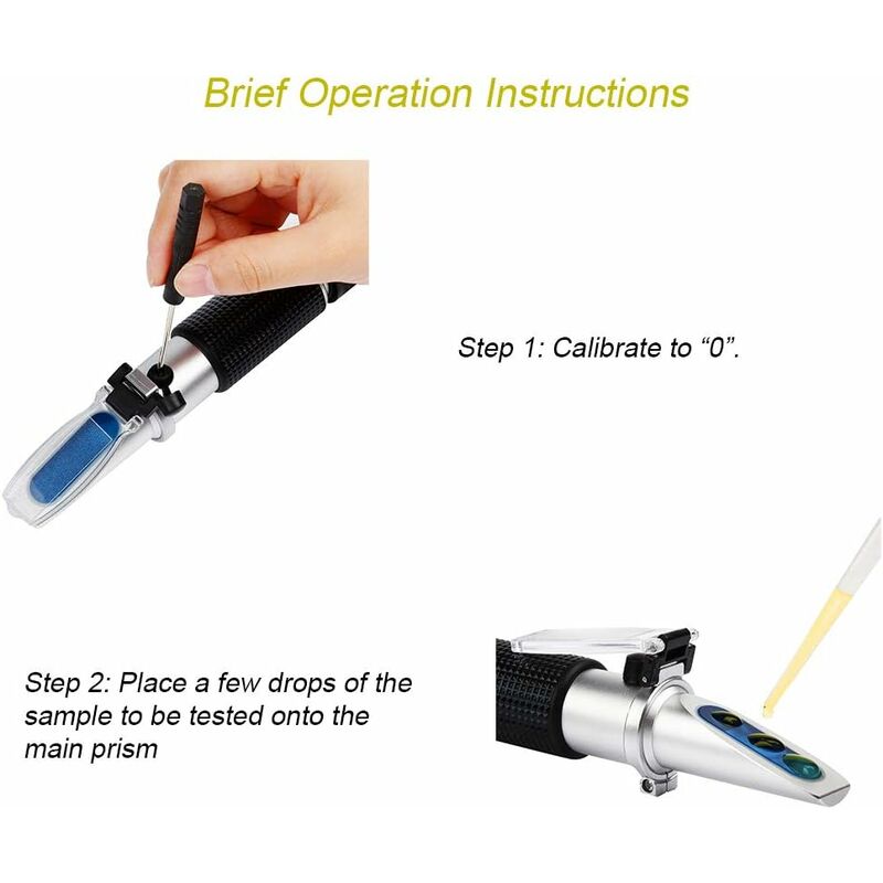 Brix Refractometer, Beer Wort Refractometer, Dual Scale – Specific Gravity 1.000–1.120 And Brix 0–32%, Replaces - Image 4