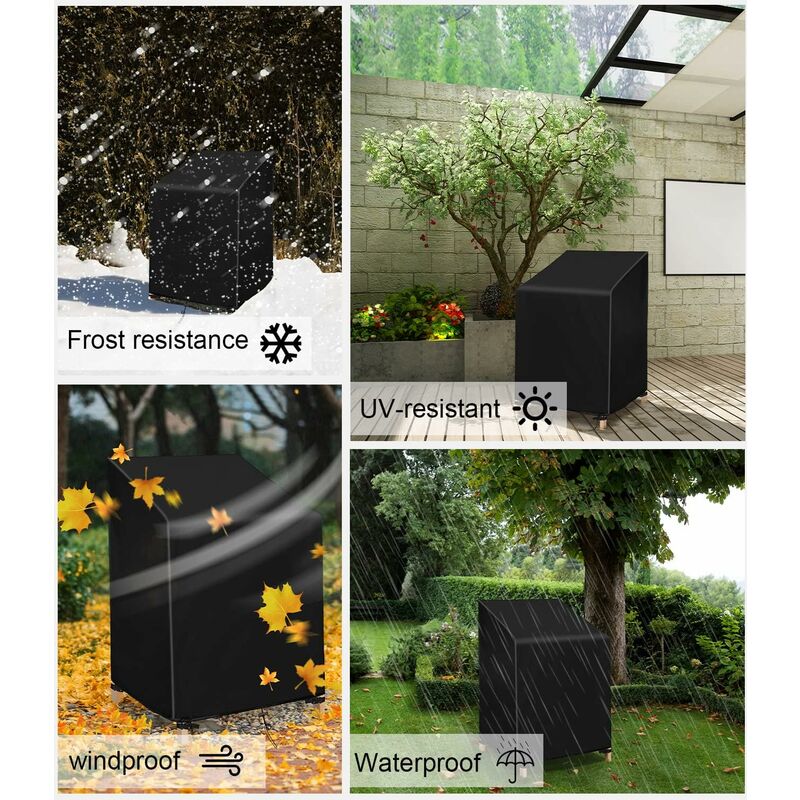 Garden Chair Cover (68×68×80/120Cm), 210D Oxford Waterproof Stacking Chair Cover, Outdoor Stackable Chair Cover, Garden - Image 4