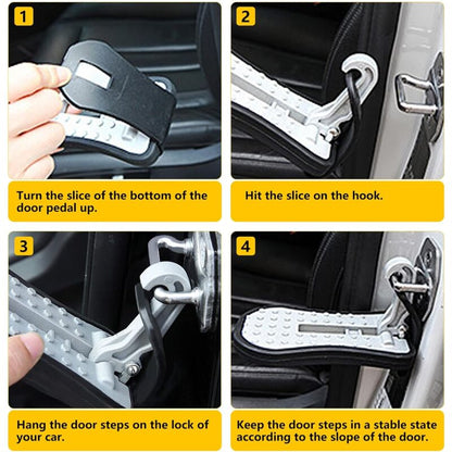Car Door Pedal, Car Door Pedal Foot Nail U Car Door Latch Hook Pedal, With Auxiliary Pedal With Safety Hammer (16Cm, - Image 4