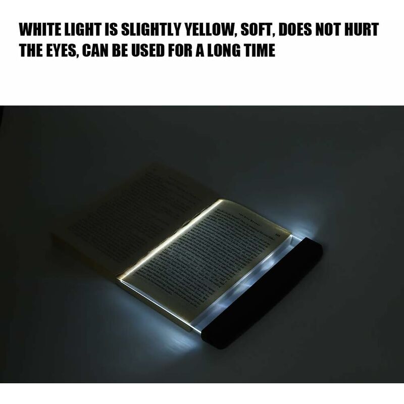 LED Reading Lamp Night Light Wedge Book Eye Care Portable Bookmark Light Bright Book Board For Reading In Bed, Car - Image 2
