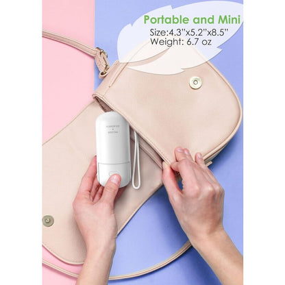 Portable Misting Fan, 3 In 1 Handheld Fan, 3 Adjustable Speeds, Foldable Personal Fan For Girls Women Traveling (White) - Image 4