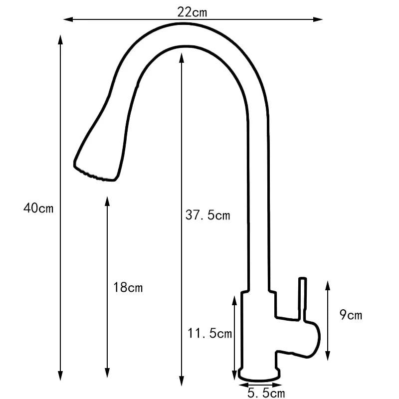 Black Kitchen Faucet, Stainless Steel Pull-Down Sprayer Sink Mixer Tap, 2 Spray Modes Kitchen Mixer Tap, High Spout And - Image 4