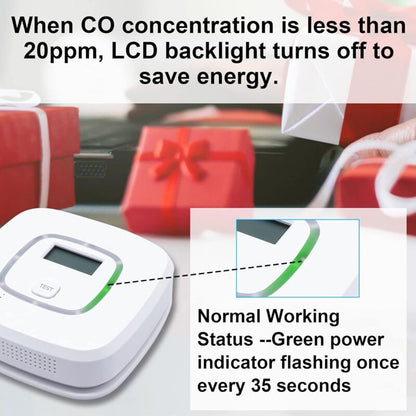 Battery Operated Carbon Monoxide (Co) Detector, En 52091 Certified, Carbon Monoxide Detector With Digital Display - Image 3