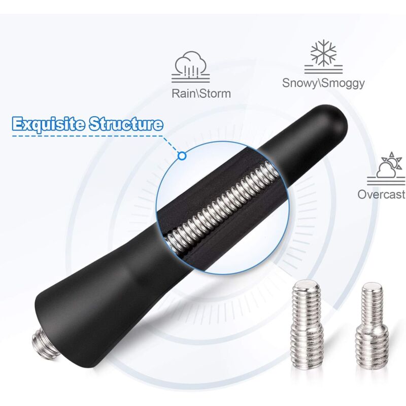 Autoparts Universal 65Mm Short Car Antenna Modified Carbon Fiber Style Black - Image 2
