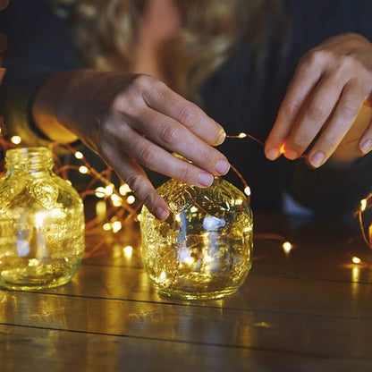LED String Lights, [1 Pack] Battery Operated Fairy Lights With 5M 50 Warm White LEDs On Silver Wire For Bedroom, Party, - Image 2