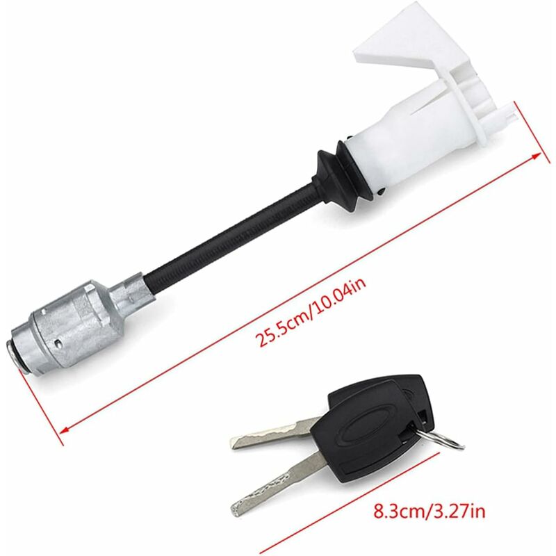 Bonnet Lock Barrel For Focus Mk2 C-Max, Bonnet Release Lock Kit 2004-2012 1343577 Long Type With 2 Keys - Image 3