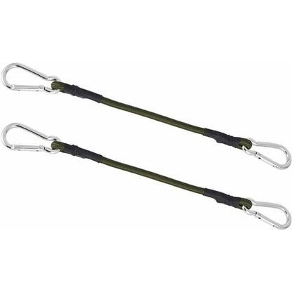 2 Pack 30Cm Heavy Duty Mini Bungee Cords With Carabiner For Camping, Luggage, Travel