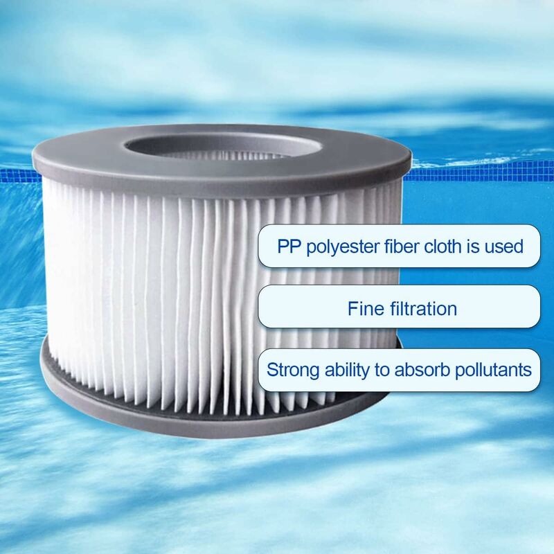 2 Pack Replacement Filters For Mspa Fd2089 - Cartridge Pump For Swimming Pools, Hot Tubs And Spas - Image 2
