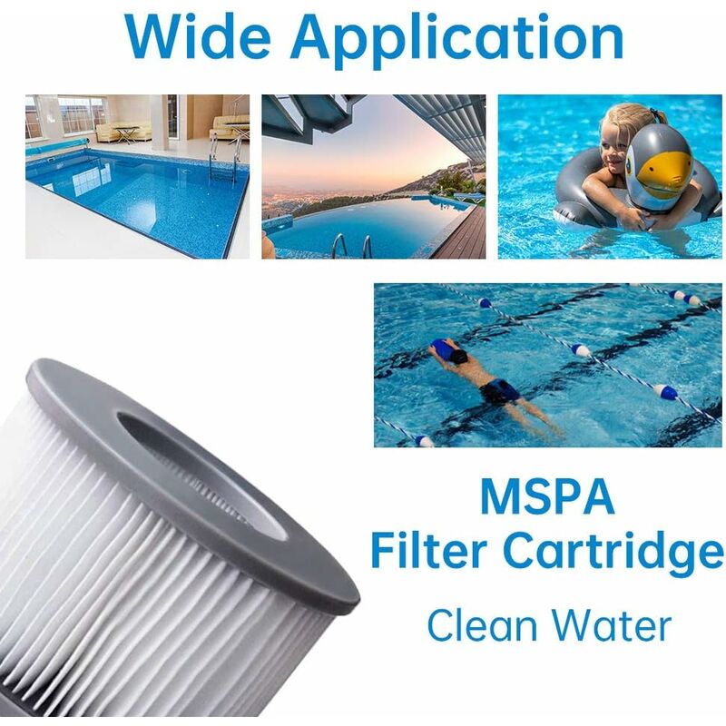 2 Pack Replacement Filters For Mspa Fd2089 - Cartridge Pump For Swimming Pools, Hot Tubs And Spas - Image 4