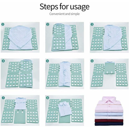 Folding Board, Foldable Organizer With Flip For Adults Clothes Folder Clothing Folder Shirt T-Shirt Green - Image 2