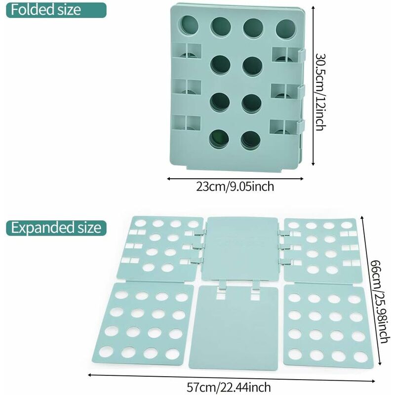 Folding Board, Foldable Organizer With Flip For Adults Clothes Folder Clothing Folder Shirt T-Shirt Green - Image 3