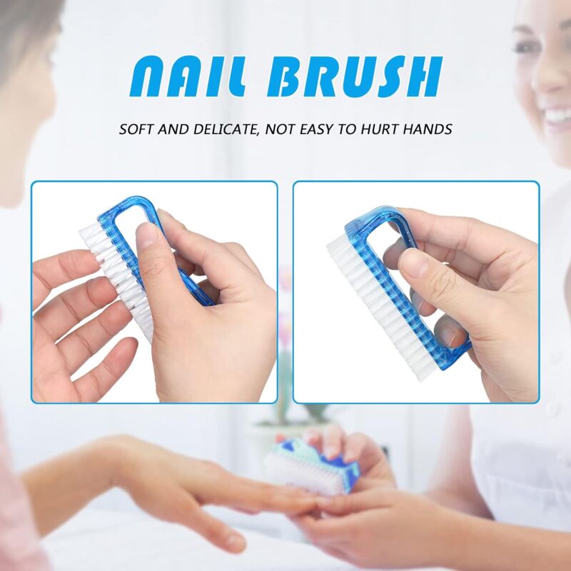 Handle Nail Brushes - 4 pcs Plastic Nail Cleaning Brushes - Scrub Brushes For Cleaning Nails - Image 3