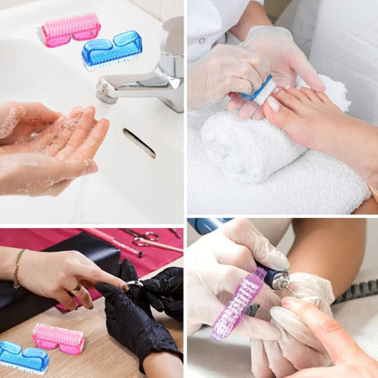 Handle Nail Brushes - 4 pcs Plastic Nail Cleaning Brushes - Scrub Brushes For Cleaning Nails - Image 4