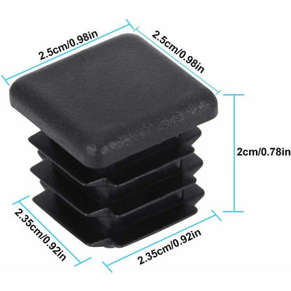 Decareta 20 pcs Chair Leg Cap, Square Pipe Cap, Plastic Square Post Cap For Furniture Feet Trampoline Cabinet Shelf - Image 2