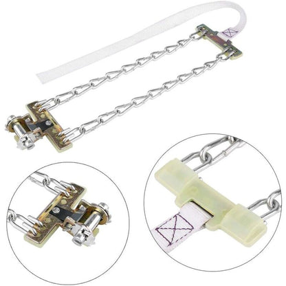Tire Anti-Skid Chain, 3 pcs Steel Anti-Skid Chain For Car Snow Mud Chain(235-265Mm) - Image 3