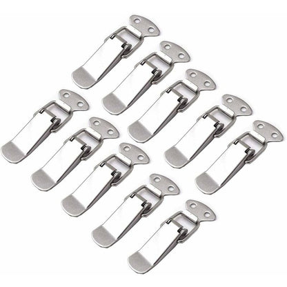 10 pcs Spring Loaded Toggle Latch Stainless Steel Lever Catch Drawer Hardware For Toolbox Suitcase And Chest