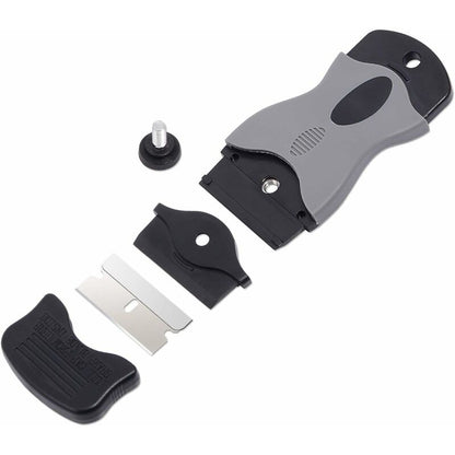 2 pcs Ceramic Hob Scraper With 10 Plastic Scrapers + 10 Metal Blades, Ceramic Hob Scraper For Removing Labels, Black - Image 3