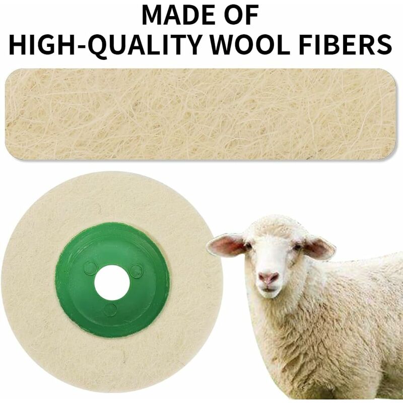 4 Inch Wool Angle Grinder Discs Thicken Wear-Resistant Polishing Pads For Metal Marble Glass Mirror Polishing Effect 10 - Image 3
