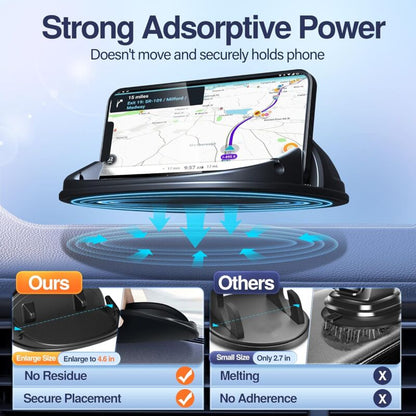 Car Phone Holder, Anti-Slip DAshboard Mount Cell Phone Holder Compatible For Other Smartphone (Black) - Image 2