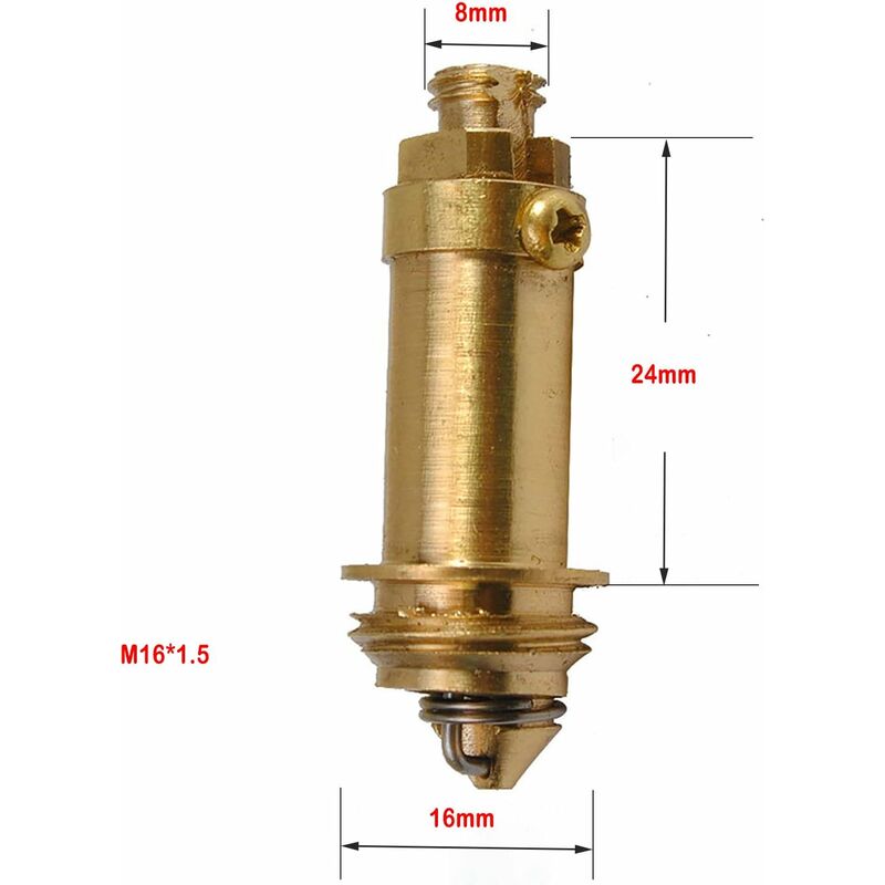 Brass Sink Drain Pipe With Spring Mechanism And Bolt - Image 2