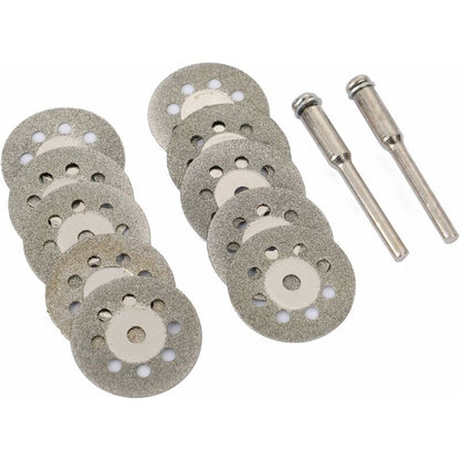 12 Pack 22Mm Mini Perforated Diamond Cutting Discs, Cutting Wheels, Shanks Ann Arbor