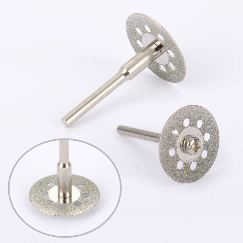 12 Pack 22Mm Mini Perforated Diamond Cutting Discs, Cutting Wheels, Shanks Ann Arbor - Image 2