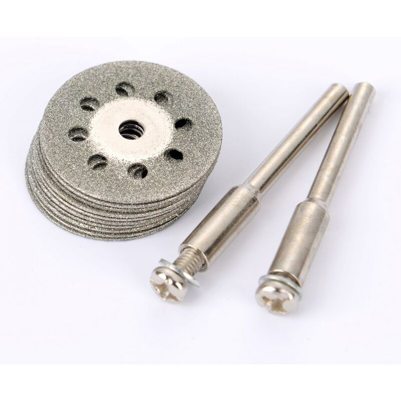 12 Pack 22Mm Mini Perforated Diamond Cutting Discs, Cutting Wheels, Shanks Ann Arbor - Image 3