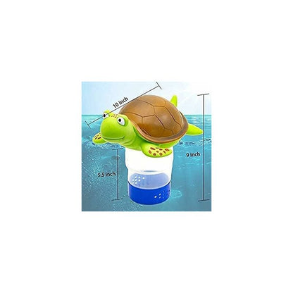 Premium Floating Pet Chlorine Dispenser For Chemical Tablets Compatible With 3" Tabs Bromine Holder (Turtle) - Image 2