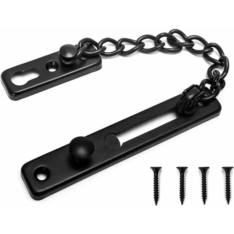 2 pcs Door Lock Chain With Screws, Anti-Theft Security Door Lock Chain For Interior Door Home Security - Image 2