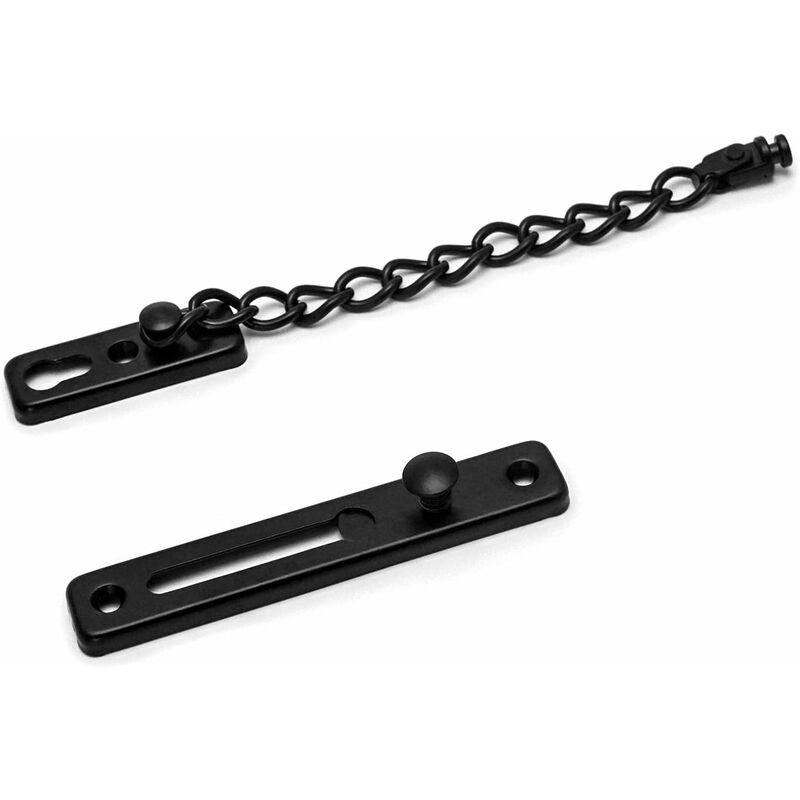 2 pcs Door Lock Chain With Screws, Anti-Theft Security Door Lock Chain For Interior Door Home Security - Image 3
