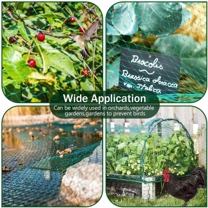 Chicken Netting, 2 Pieces Anti Bird Netting, 4M X 10M Bird Netting, Fruit Tree Netting, Protective Netting, Protect - Image 4