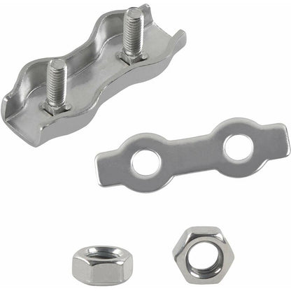 M2 Duplex Cable Clips 304 Stainless Steel Duplex Cable Clips For Wire ROpe Clotheslines Sun Sails Hanging Patio Fixed 8 - Image 3