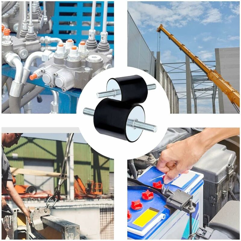 Rubber Mounts M8X23 Anti-Vibration Isolator Isolation Shock Absorber Absorption Bracket With Threaded Bolt Silent Block - Image 2