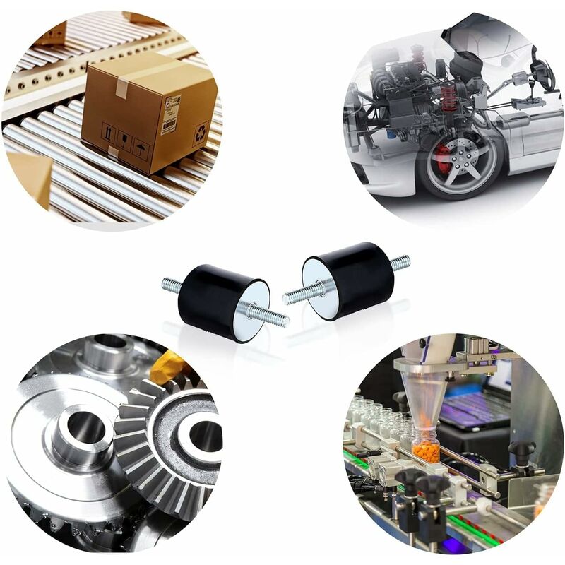 Rubber Mounts M8X23 Anti-Vibration Isolator Isolation Shock Absorber Absorption Bracket With Threaded Bolt Silent Block - Image 3