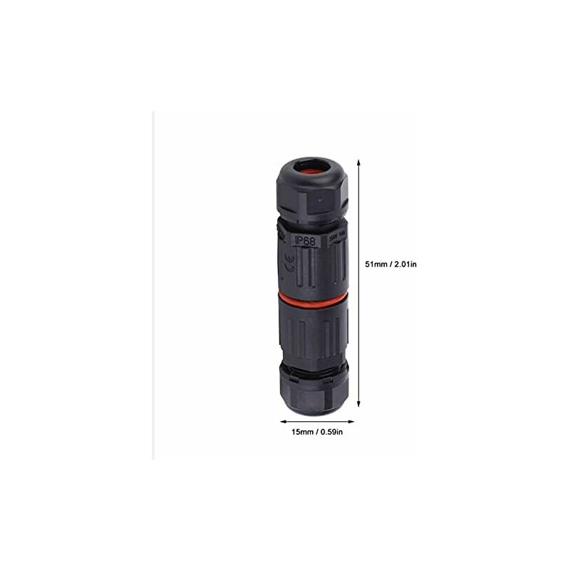 Whpps 10 pcs Ip68 Waterproof Straight Connector Junction Box Electrical Wire Cable 3 Pin Outdoor Connector Plug Socket - Image 2