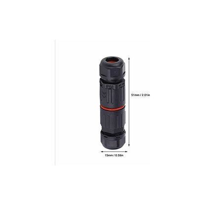 Whpps 10 pcs Ip68 Waterproof Straight Connector Junction Box Electrical Wire Cable 3 Pin Outdoor Connector Plug Socket - Image 2