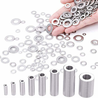 360 pcs Stainless Steel Flat Washers Assortment Kit, M2.5 M3 M4 M5 M6 M8 M10 M12 Metal Washers For Screw Sealing Gasket - Image 3