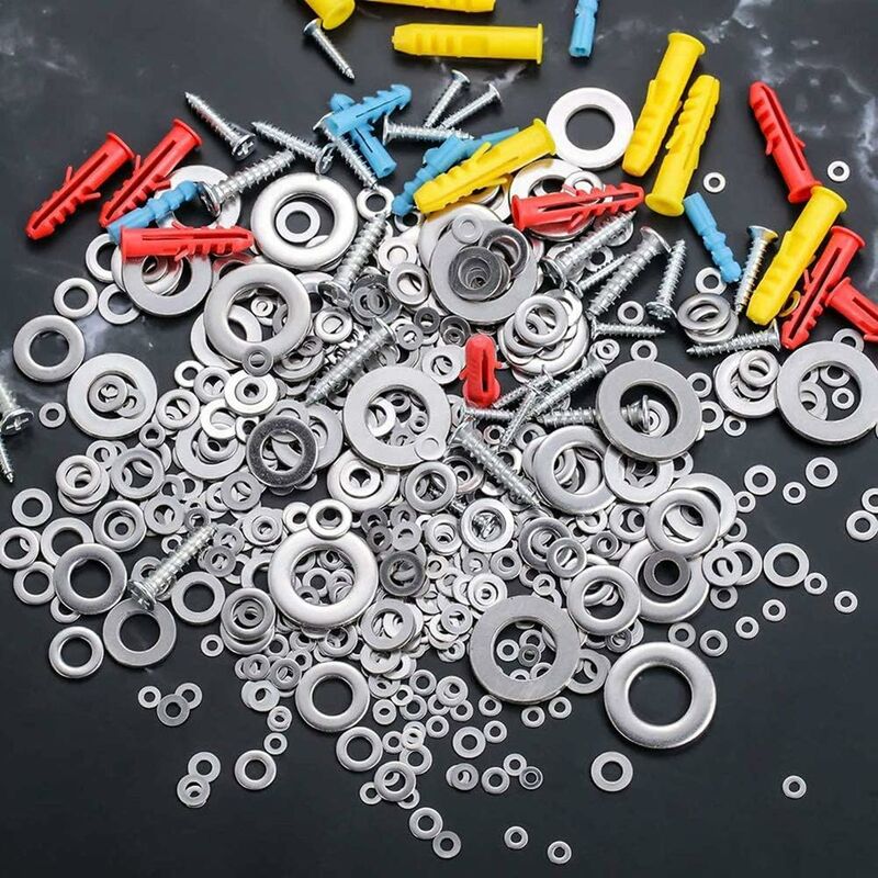 360 pcs Stainless Steel Flat Washers Assortment Kit, M2.5 M3 M4 M5 M6 M8 M10 M12 Metal Washers For Screw Sealing Gasket - Image 4
