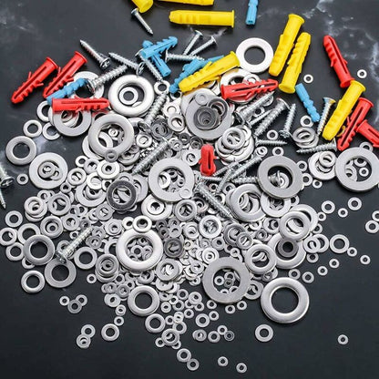 360 pcs Stainless Steel Flat Washers Assortment Kit, M2.5 M3 M4 M5 M6 M8 M10 M12 Metal Washers For Screw Sealing Gasket - Image 4