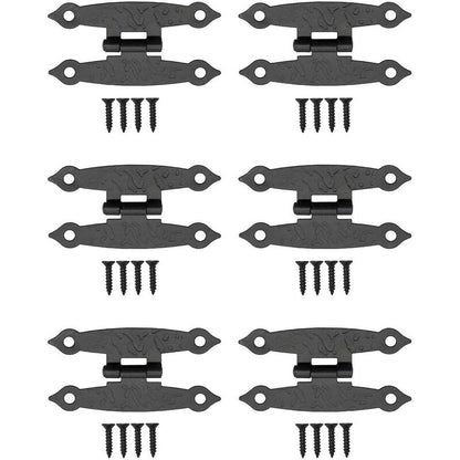 6 pcs Antique Metal Hinges For Cabinets, Cupboard Doors, Chests, Crates Retro Country House Style 65 X 34Mm - Image 2