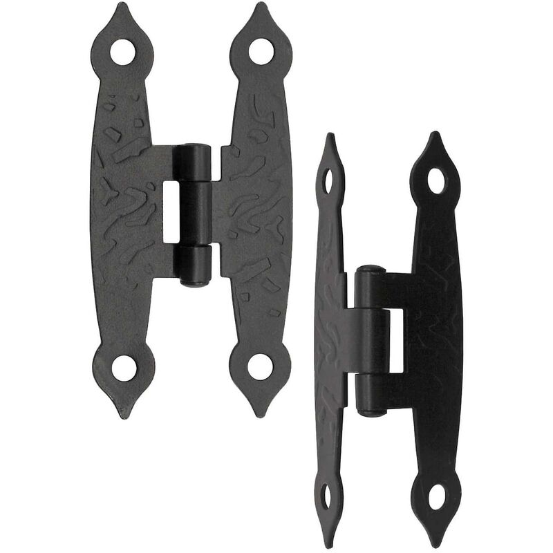 6 pcs Antique Metal Hinges For Cabinets, Cupboard Doors, Chests, Crates Retro Country House Style 65 X 34Mm - Image 3