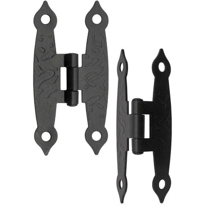 6 pcs Antique Metal Hinges For Cabinets, Cupboard Doors, Chests, Crates Retro Country House Style 65 X 34Mm - Image 3