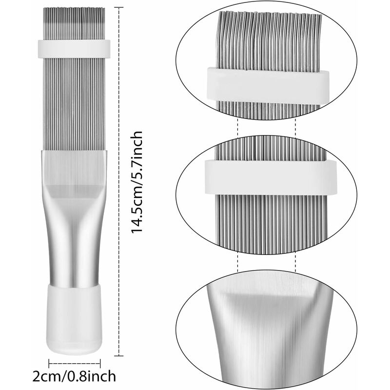 4 Pieces Air Conditioner Condenser Comb Air Conditioner Comb Ac Fin Comb Refrigerator Stainless Steel Comb, 3 Styles - Image 4