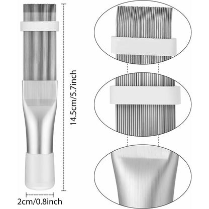 4 Pieces Air Conditioner Condenser Comb Air Conditioner Comb Ac Fin Comb Refrigerator Stainless Steel Comb, 3 Styles - Image 4