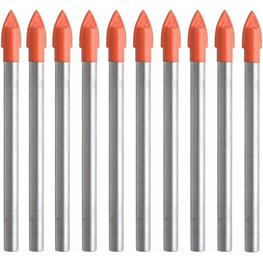 10 Steel Drill Bit For Tile Glass Ceramic Marble And Mirror 6Mm Tungsten Carbide Tip For Hard And Fragile Materials